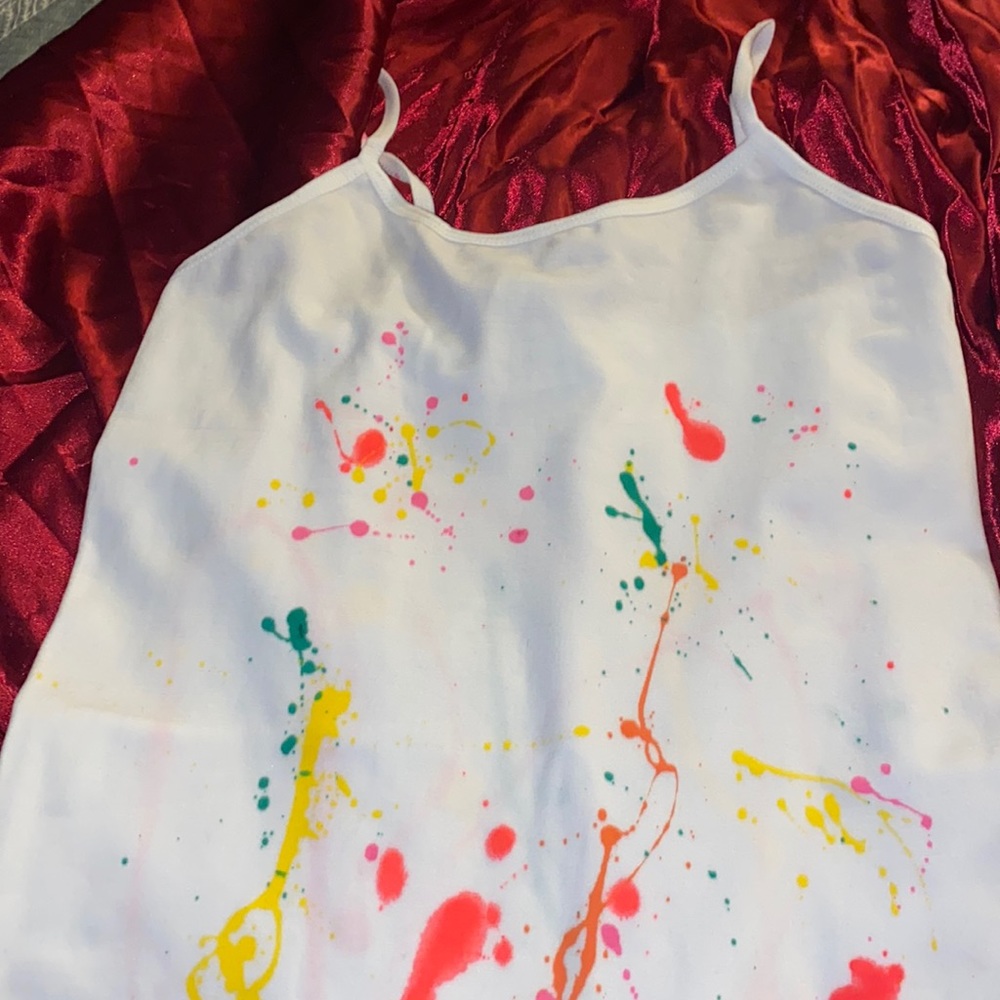 Splashed paint cami top